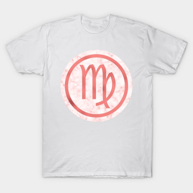 Living Coral Marble Zodiac - Virgo T-Shirt by BiscuitSnack